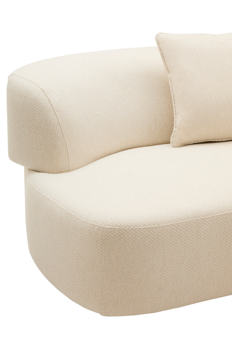 Ozzano Cream Linen 3 Seater Sofa