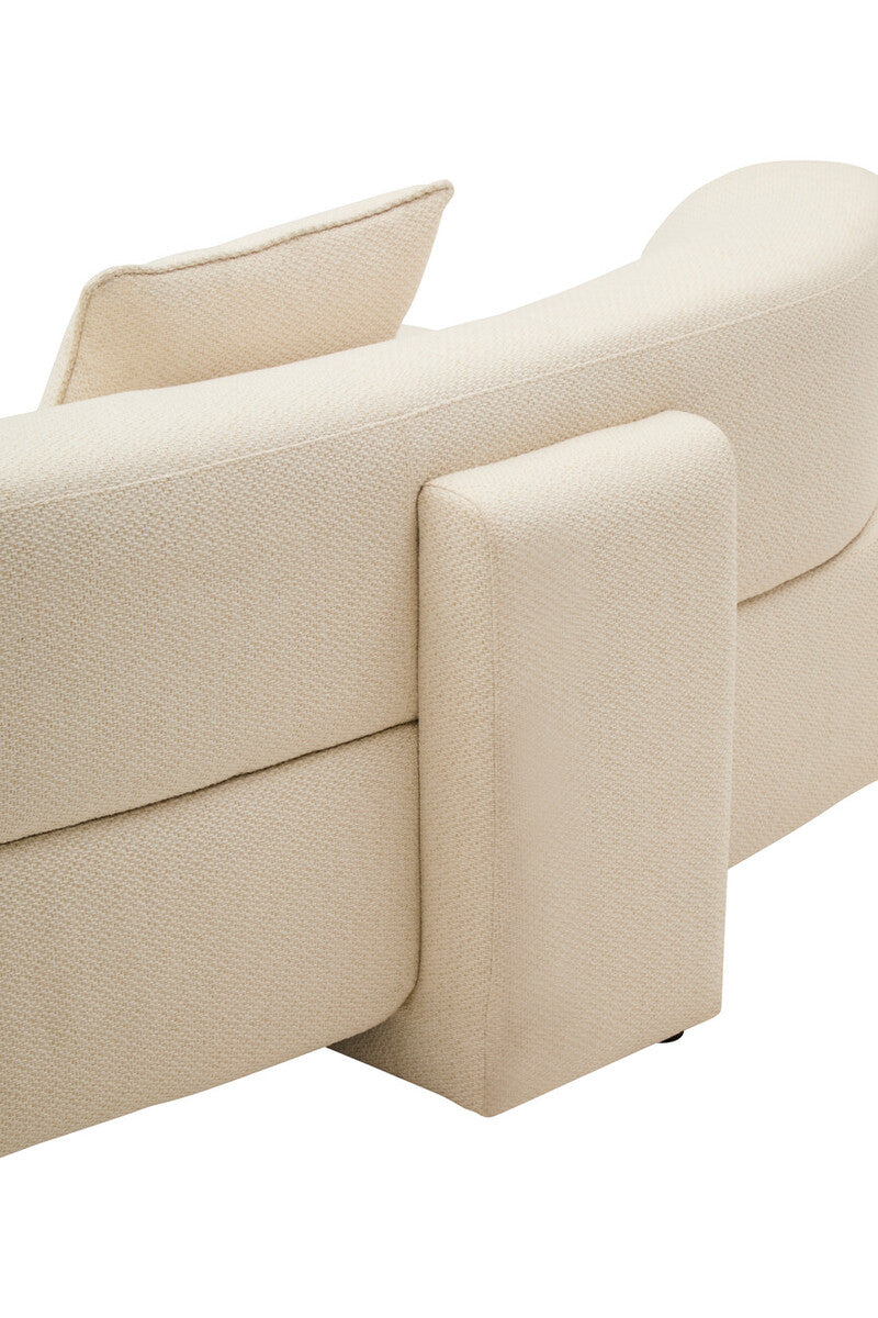 Ozzano Cream Linen 3 Seater Sofa