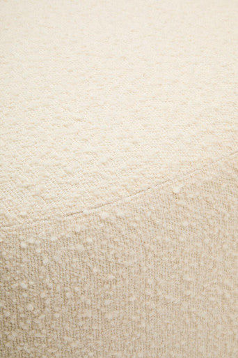 Oliveto Ivory Boucle Curved Swivel Armchair