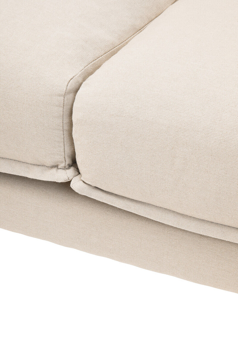 Troyes Cream Three Seat Right Chaise Sofa
