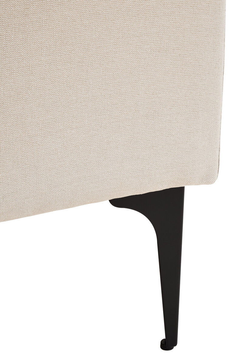 Troyes Cream Three Seat Right Chaise Sofa