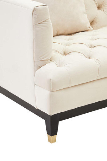 Sefira 2 Seat Ivory Fabric Sofa