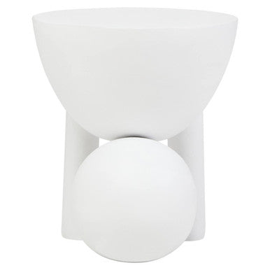 Walsa Whitewash Mango Wood Ball Detail Side Table