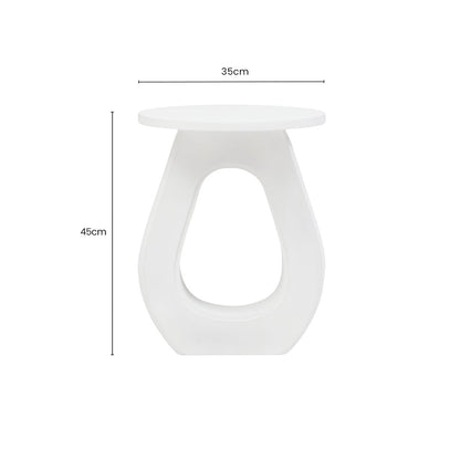 Walsa Whitewash Mango Wood Accent Table