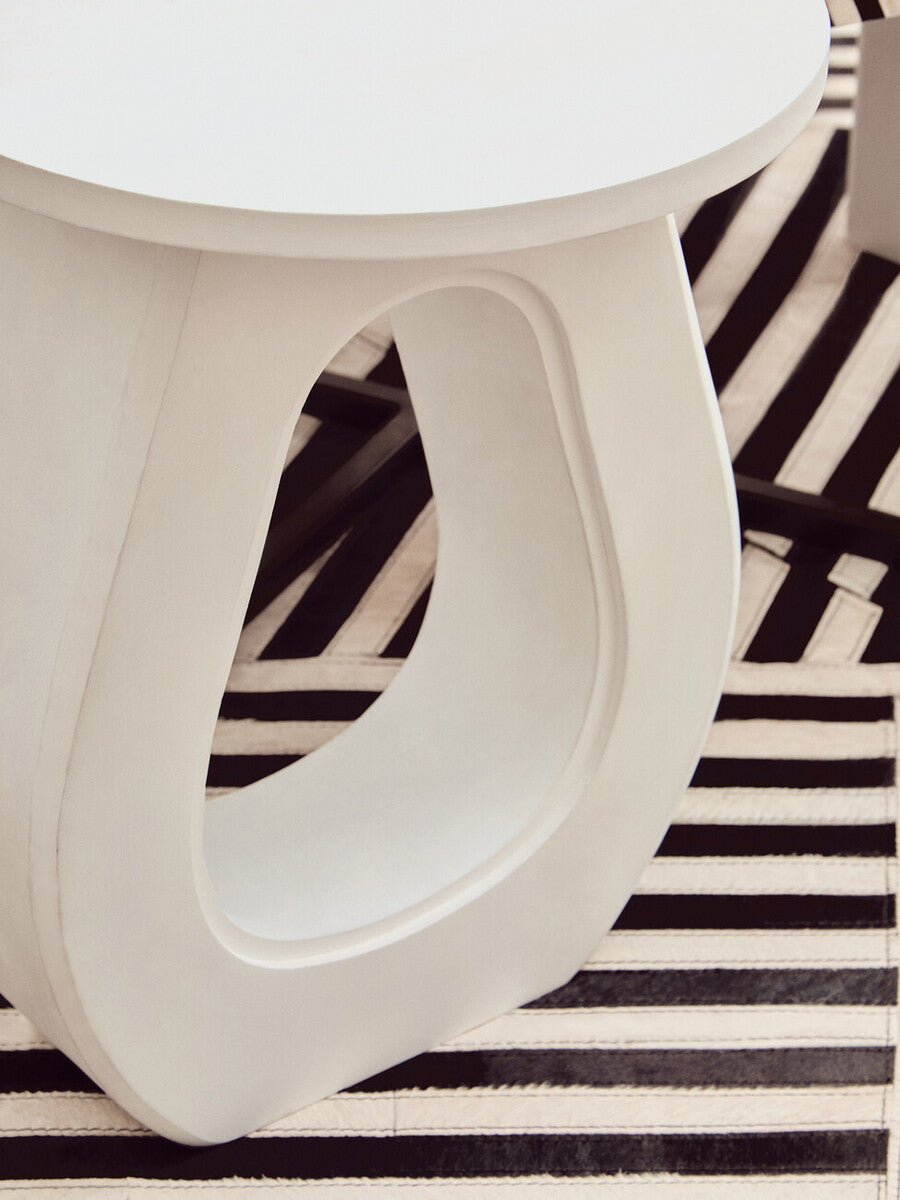 Walsa Whitewash Mango Wood Accent Table