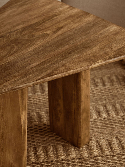 Walsa Natural Finish Mango Wood Coffee Table