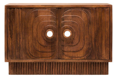 Sangar Two Door Mango Wood Carved Sideboard