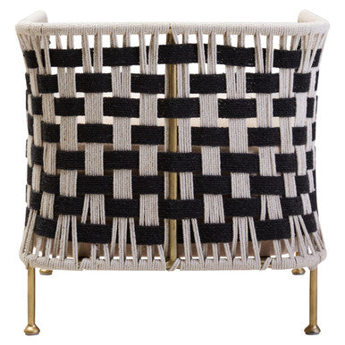 Satna Black And White Jute Chair
