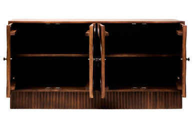 Siva Four Door Mango Wood Hammered Sideboard