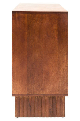 Siva Four Door Mango Wood Hammered Sideboard