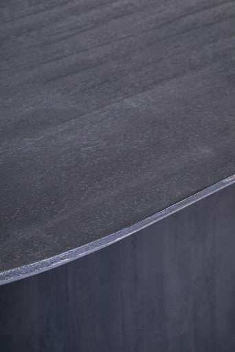 Perdoba Mango Wood Oval Dining Table in Black Finish