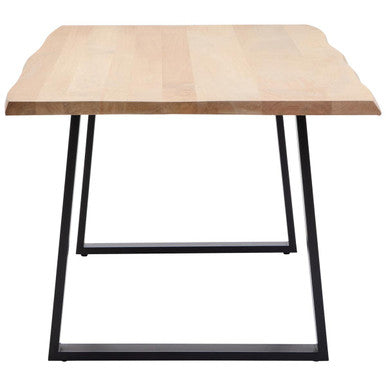 Persolo Mango Wood Live Edge Black Metal legs Dining Table
