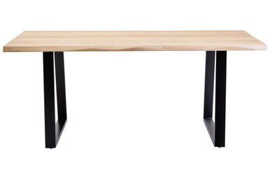 Persolo Mango Wood Live Edge Black Metal legs Dining Table