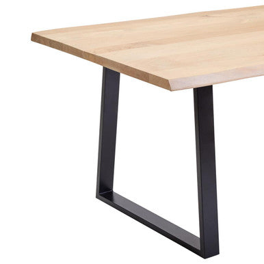 Persolo Mango Wood Live Edge Black Metal legs Dining Table