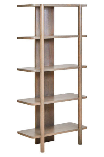 Torello Five Tier Grey Mango Wood Shelf Unit