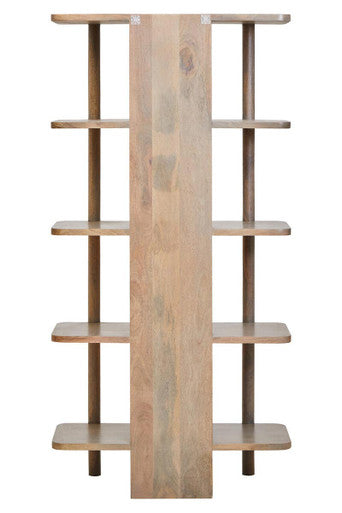 Torello Five Tier Grey Mango Wood Shelf Unit