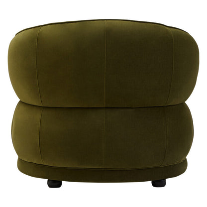Darla Forest Green Curved Velvet Chair