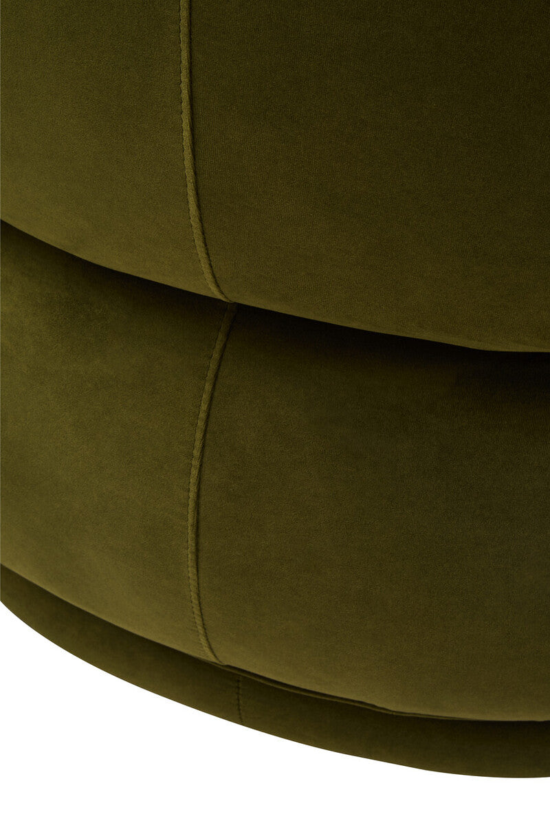 Darla Forest Green Curved Velvet Chair