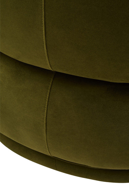 Darla Forest Green Curved Velvet Chair