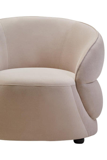 Darla Stone Velvet Curved Chair