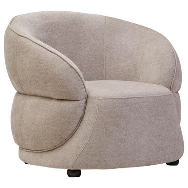 Daphne Taupe Chenille Curved Chair