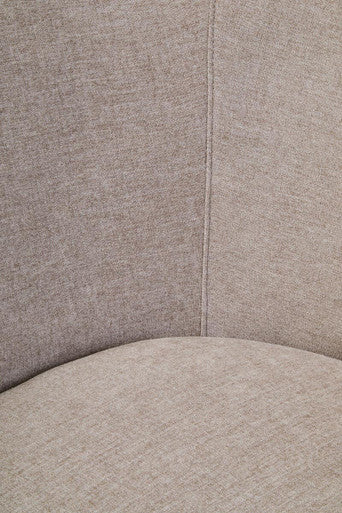 Daphne Taupe Chenille Curved Chair