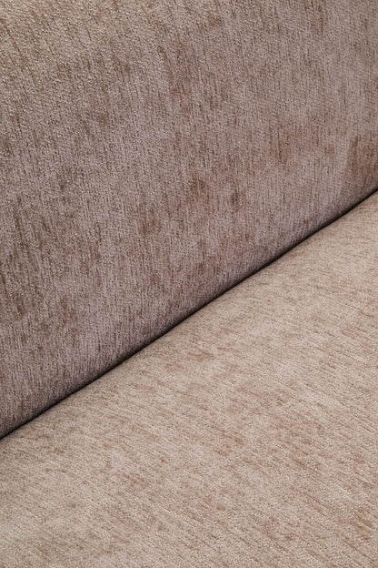 Delray Deep Stone Chenille Effect Curved 3 Seater Sofa