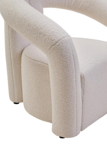 Davina Ivory Boucle Statement Chair
