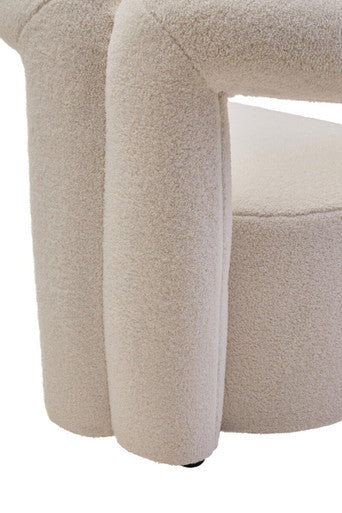 Davina Ivory Boucle Statement Chair