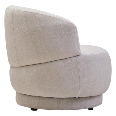 Dale Ivory Linen Curved Chair