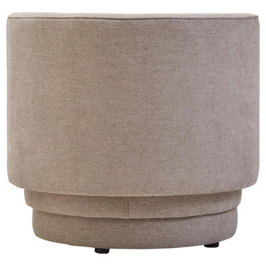 Drake Taupe Chenille Curved Chair
