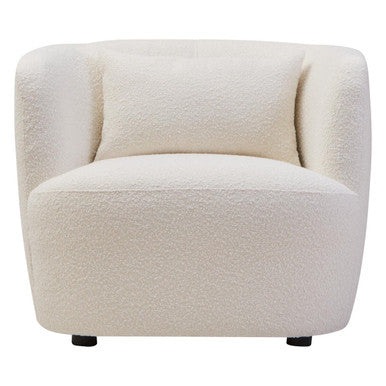 Bruge Textured Cream Curved Chair
