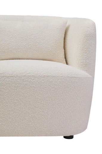 Bruge Textured Cream Curved Chair