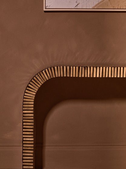 Bambusa Bamboo Inlay Curved Console Table