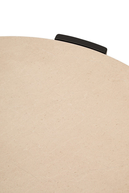 Palermo Round Cream Marble Top Large Coffee Table