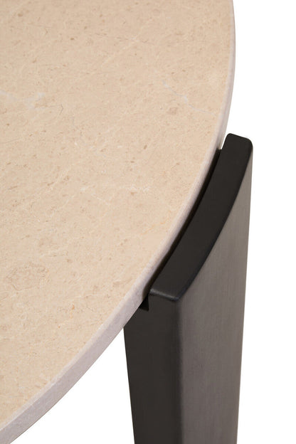 Palermo Round Cream Marble Top Large Coffee Table