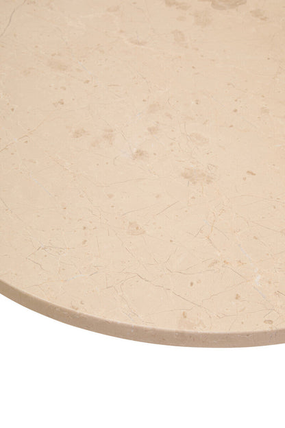 Palermo Round Cream Marble Top Small Coffee Table