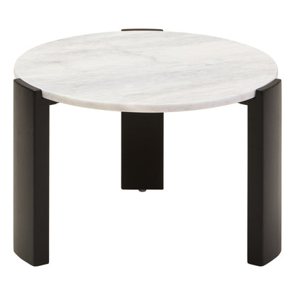 Palermo Round White Marble Top Small Coffee Table