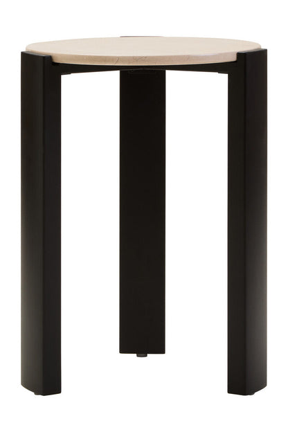 Palermo Cream Marble Top Round Side Table