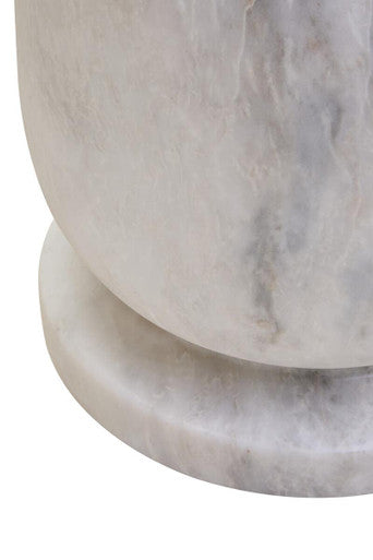 Zoro White Marble Stool And Side Table