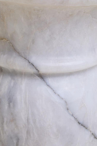 Zoro White Marble Stool And Side Table