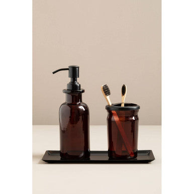 Allegra Kiara Black Bathroom Tray