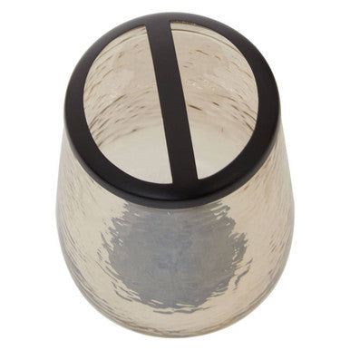 Allegra Textured Glass Toothbrush Holder