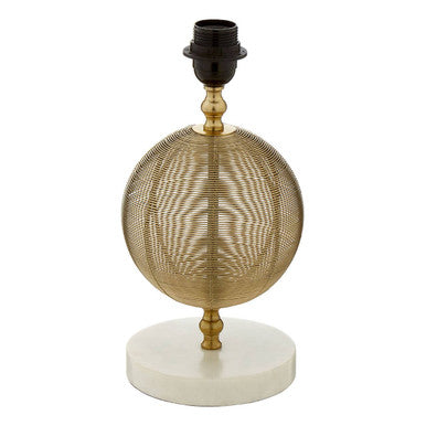 Melora Round Marble Gold Finish Table Lamp Base