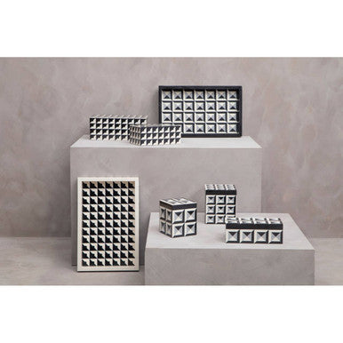 Davino Black And White Tray
