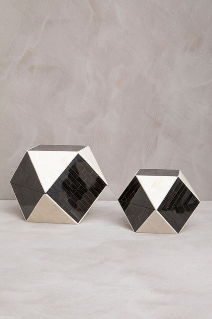Donato Black and White Small Trinket Box