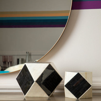 Donato Black and White Small Trinket Box