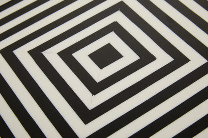 Donato Black And White Finish Square Tray