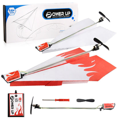 Motor electric hand throwing paper airplane