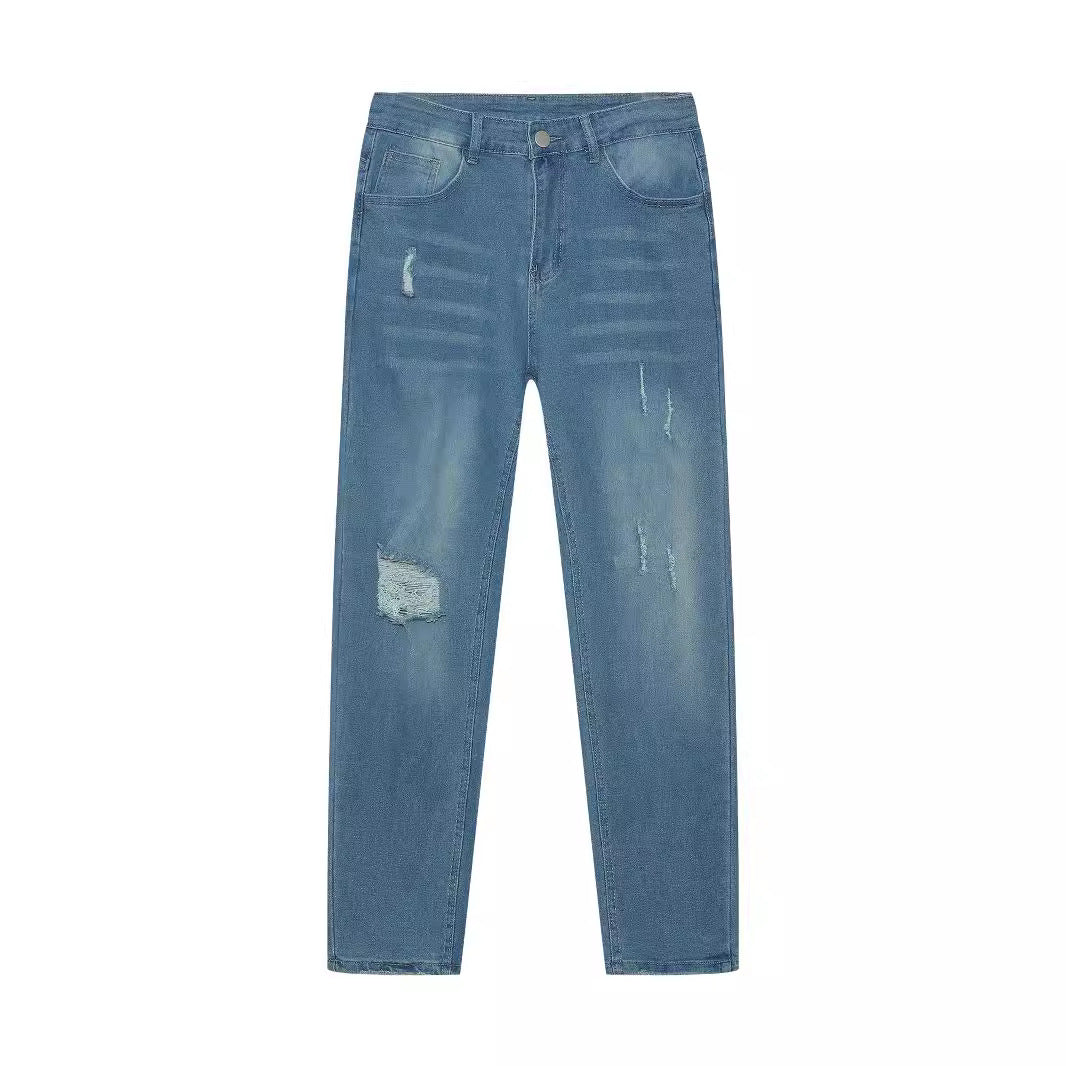 Personality Denim Skinny Jeans For Men